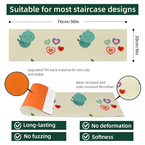 Tapis d'escalier antidérapants en TPE pour un intérieur chaleureux et sécurisé