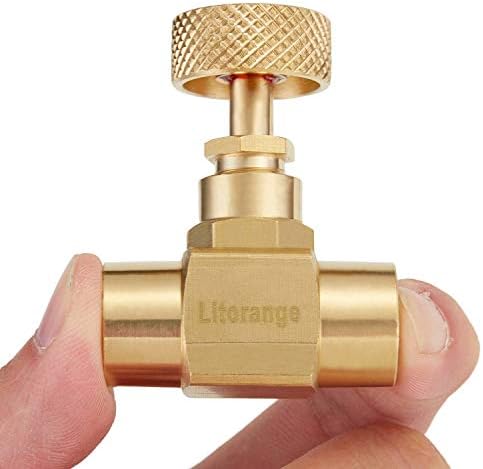 Litorange 2 Pack Heavy Duty Brass Replacement Control Needle Valve 1/4" Female NPT X 1/4" Female NPT Connection