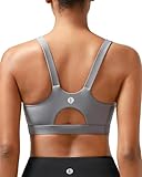 RUNNING GIRL Sports Bra for Women High Support, Molded Cup High Impact Sports Bras for Women with Sewn in Pads_RG_WX3026_Grey_S_AU
