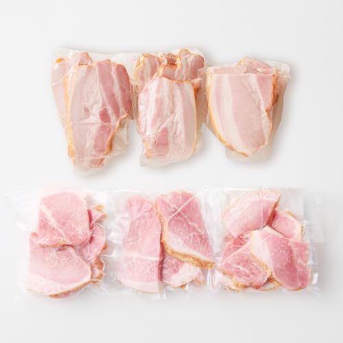 [薩摩ハム]どれがお好み?食べ比べセットA(訳あり切り落としベーコン・訳ありモモハム切り落とし)
