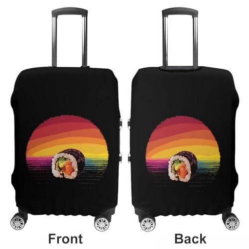 Sushi Vintage Funny Travel Luggage Cover Baggage Suitcase Cover Protector Skins 19-32 Inch3