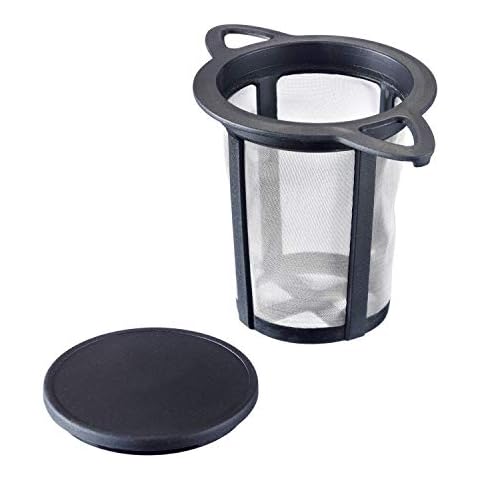 Westmark Dauerfilter/Teefilter/Dripper, Mit Deckel/Abtropfschale, Teatime, Kunststoff und Edelstahl Cover