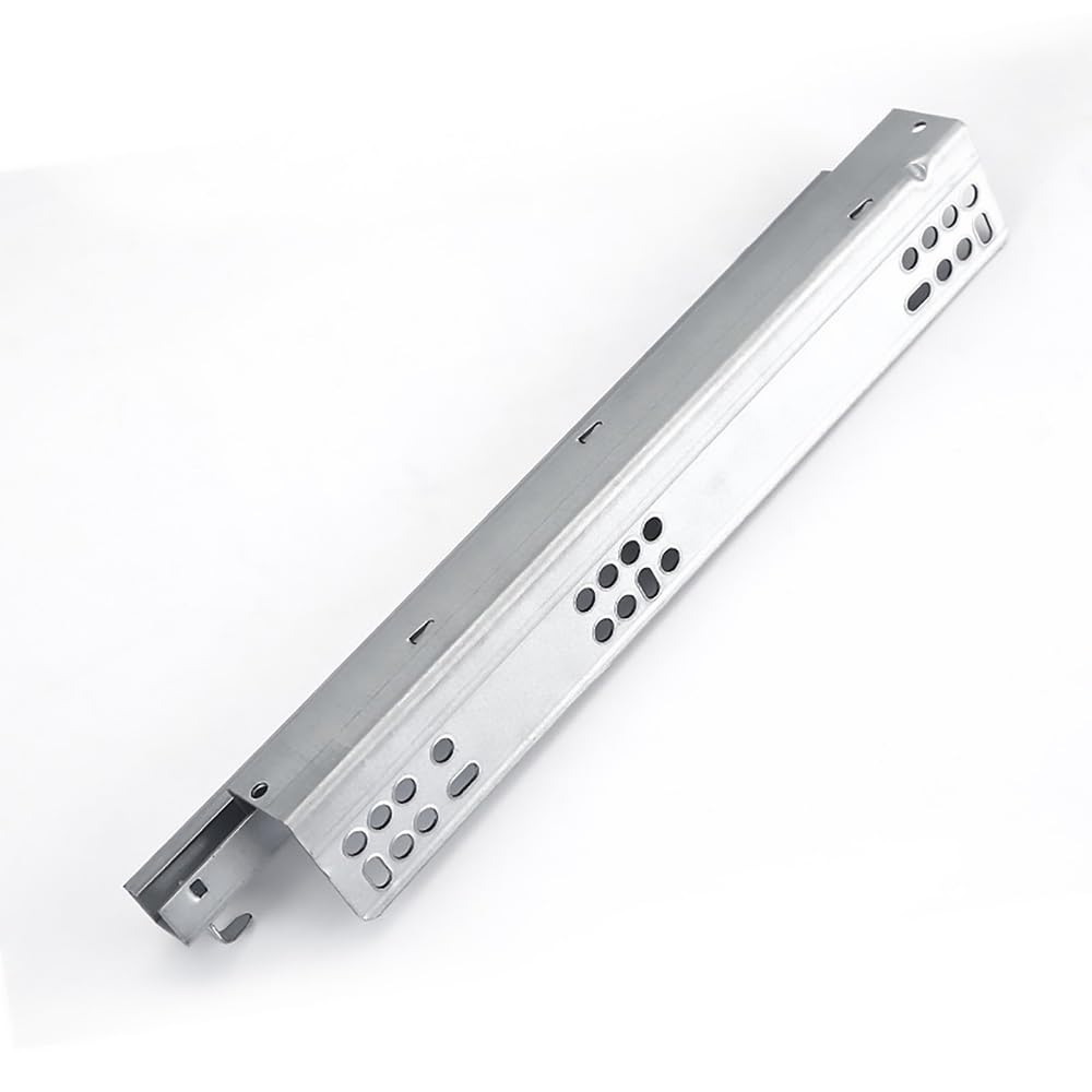 Guide per cassetti per carichi pesanti, Guide for cassetti nascoste a estrazione totale con chiusura ammortizzata sottotop, confezione da 2, argento, 300-500 mm(350mm/14inch)