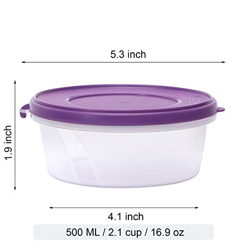 Image of Cutting EDGE Nesterware 500ml Stackable Food Container (Set of 12, Purple) | BPA-free plastic, stackable design, leak-proof, kitchen storage, pantry, fridge, meal prep, reusable, travel use