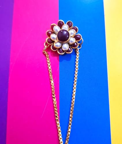 Image of Elegant Traditional Gold Plated /Rakhi Combo Of 1 Piece for Men and Women /brother /sister /bhabhi Kundan Stone combo set (Same as Shown In Image)