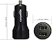 AmazonBasics Dual-Port USB Car Charger Adapter for Apple and Android Devices, 4.8 Amp, 24W, Black