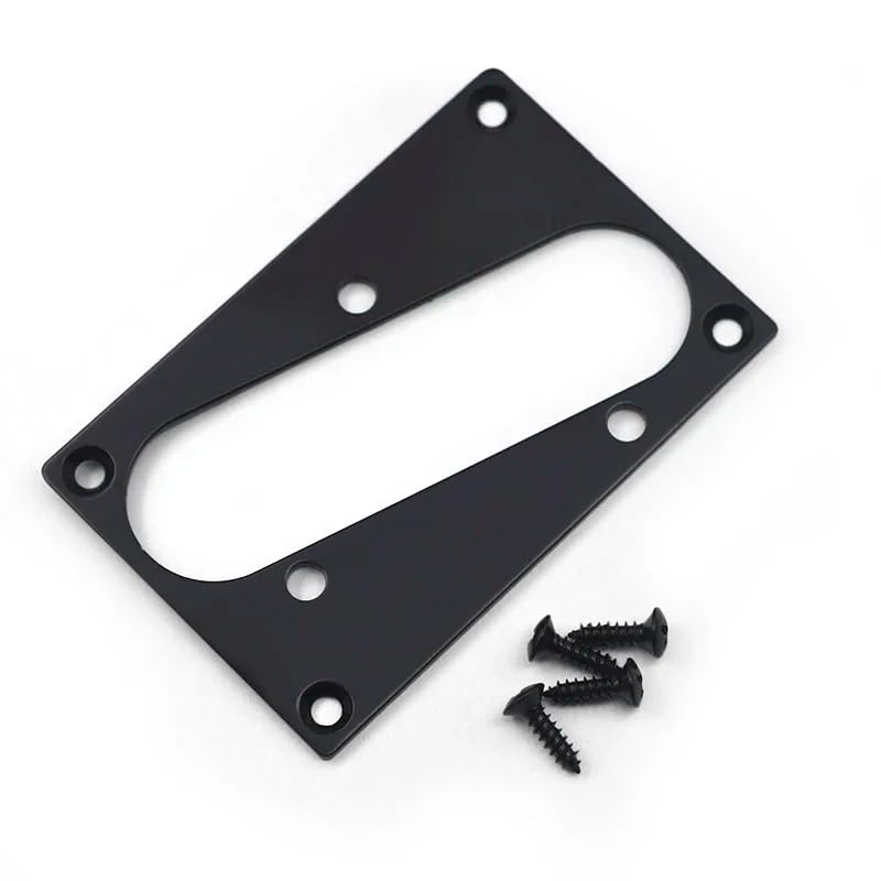Guitar Bridge Pickup Ring Mounting Frame Fit Telecaster Tele Guitars - Metal Materiel with Mounting Screws (Black)