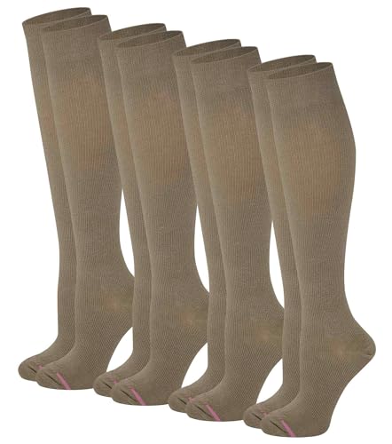 Image of Dr. Motion Compression Knee High Socks for Women - 4 Pairs Pack