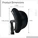 Deskium Office Chair Headrest, Adjustable Height, No Drilling Easy Install, 11 X 7.1 in, Ergonomic Desk Chair Neck Support, Black