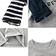 amropi Baby Jungen Gestreift T-Shirt 3er Pack Langarm Baumwolle Dinosaurier Tee Shirt Tops Schwarz Grau Blau,3-4 Jahre