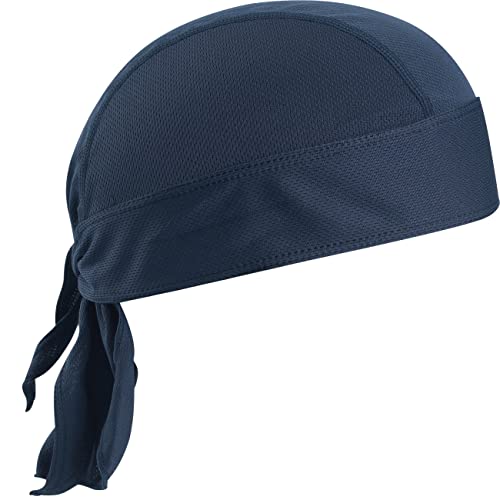 VIAUMBR Bandana Homme Casquette Cyclisme Velo randonnée Bandana Pirate sous Casque Velo Tissu aéré pour Natation Jogging Course Montagne et Moto Bleu foncé