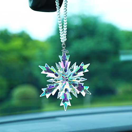 2022 Annual Christmas Ornaments Crystal Snowflake Star - Christmas Tree Ornaments Pendant Crystal Sun Catcher Home Hanging Decor (Champagne 2022) #TOP5