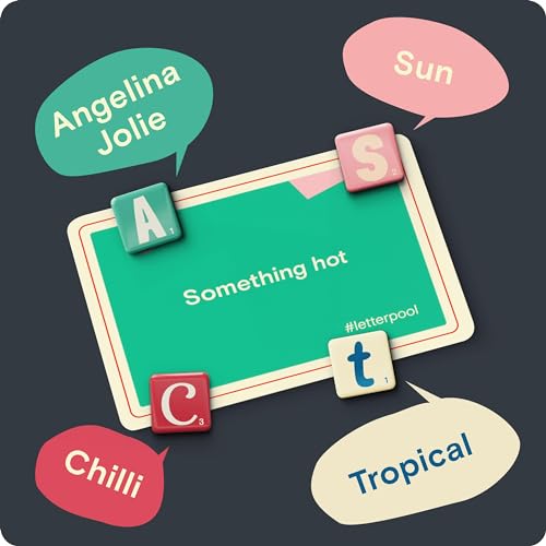 Letterpool Fun Board Games for Adults and Family (2-6 Players) — Fast Thinking Word Games for Teens and Adults Group, Adult Party Games (Two-six Players), Funny Card Games for Family Game Night