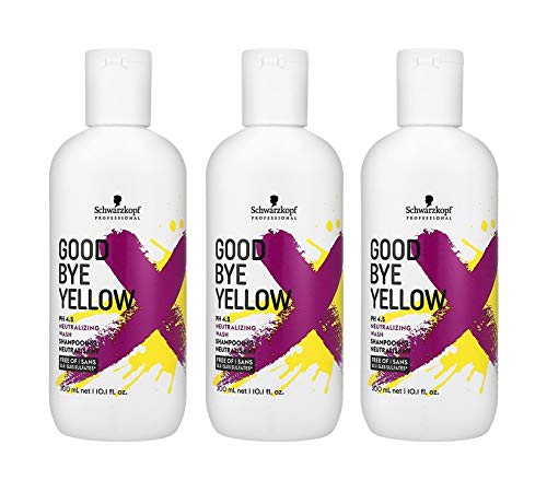 Schwarzkopf Pack de 3 champú Schwarzkopf Goodbye Yellow 300 ml