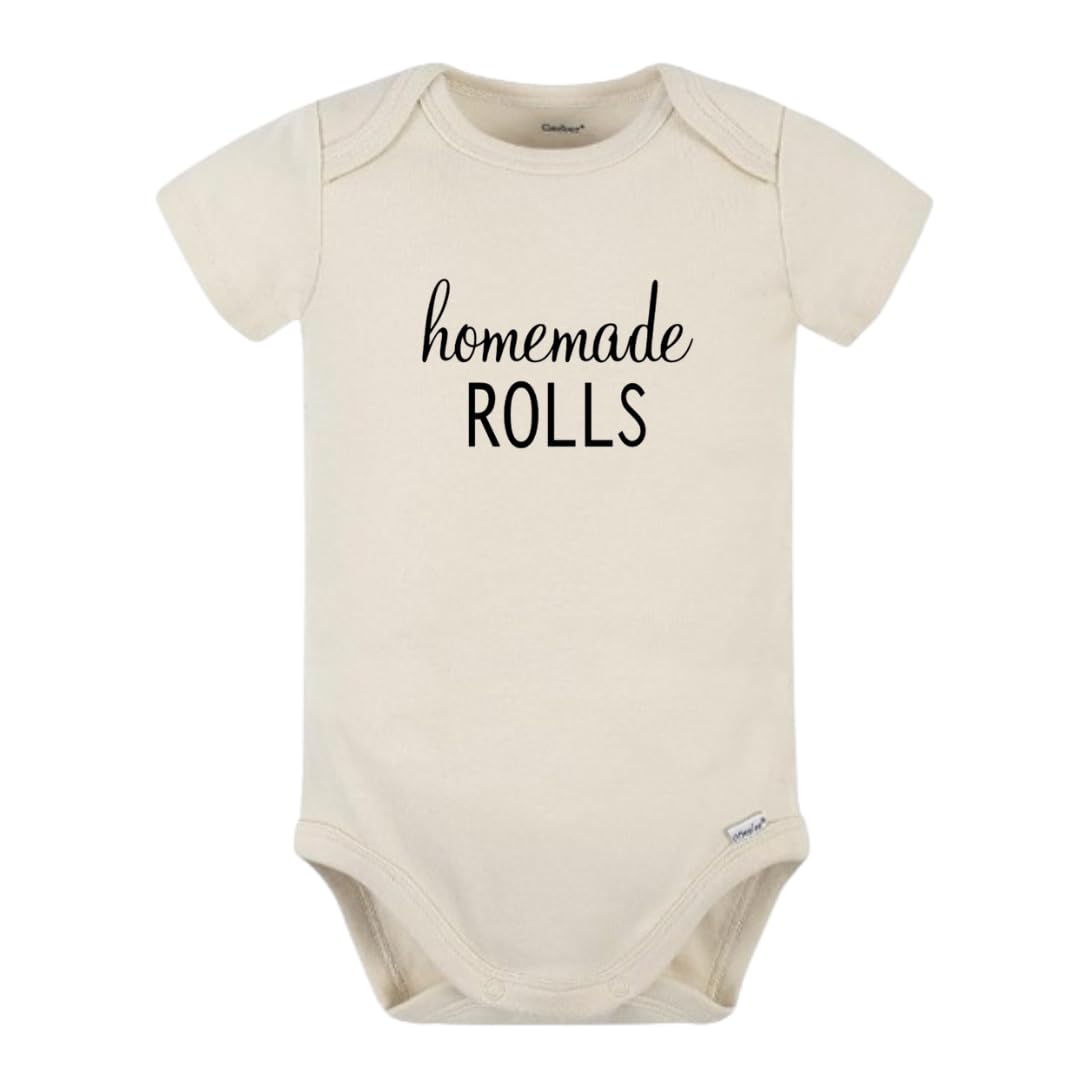 Homemade Rolls Baby Onesie (3-6 Month)