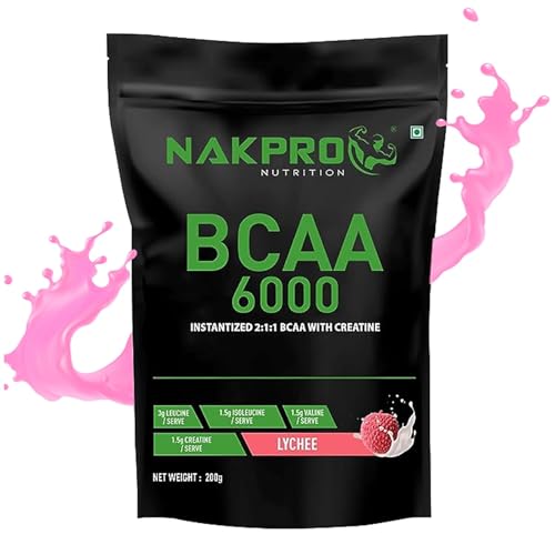 Green Velly BCAA 6000 - Instantized 2:1:1 BCAA | 3g L-Leucine, 1.5g L-Isoleucinem, 1.5g L-Valine with Creatine helps in High Int