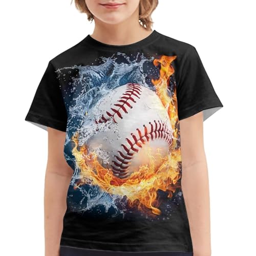 Image of JEOCODY Boys Girls Graphic Tees Funny 3D Printed Short Sleeve T-Shirts 3-16T