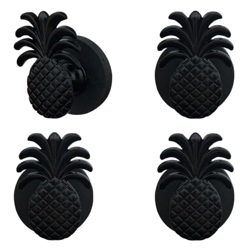 ZH-ZHENGHENG Pineapple Magnet Hook,Magnetic Hooks, Metal Magnetic Hanger for Grill, Fridge, Kitchen 4 Pcs