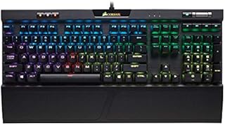 Corsair K70 RGB MK.2 Mechanical Gaming Keyboard - USB Passthrough & Media Controls - Linear & Quiet - Cherry MX Red - RGB LED Backlit (CH-9109010-NA)