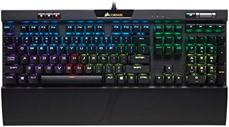Corsair K70 RGB MK.2 Rapidfire Mechanical Gaming Keyboard - USB Passthrough & Media Controls - Fastest & Linear - Cherry MX Speed - RGB LED Backlit