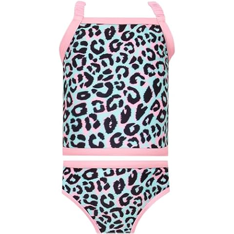 Harry Bear Girls Leopard Print Tankini Cover