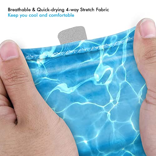 Edsrdux Aventik Upf 50+ Fishing Gloves- Fingerless Sun Protection Fishing Gloves- Fishing Sun Gloves For Women Men Outdoor Activities. (Blue Waterripple, S) #TOP3