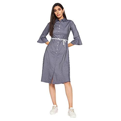 Image of CAMEY Women Striped Cotton Dress