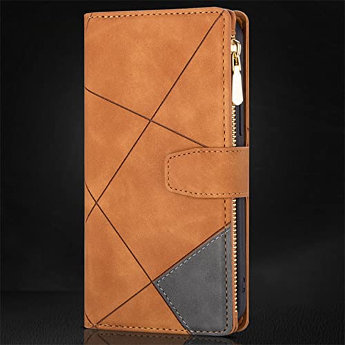 Étui de téléphone Huawei P40 Lite rabat magnétique cuir marron universel P