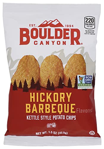 Image of Boulder Canyon Kettle Potato Chips Hickory BBQ 1.5oz, (Pack of 55)