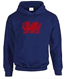 THE GOOZLER - WELSH DRAGON - Mens Pullover Hoodie