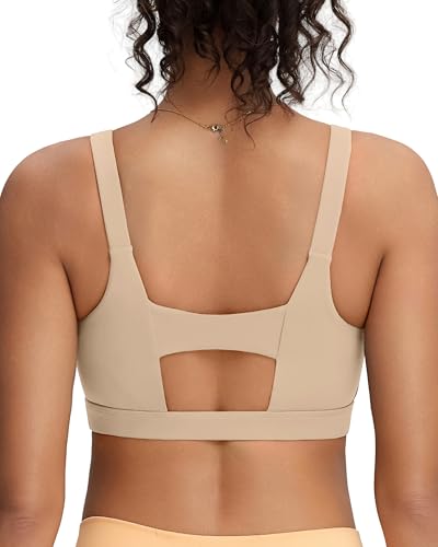 Image of RUNNING GIRL Sports Bra for Women High Support, Molded Cup Supportive High Impact Sports Bras with Sewn in Pads
