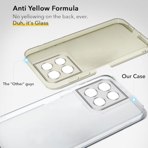 Image of DIZORO Compatible with Motorola G67 Power / G57 Power 5G Back Cover Case Clear,[ Anti Yellow ][Military Grade Protection] Hard PC Back Cover Transparent