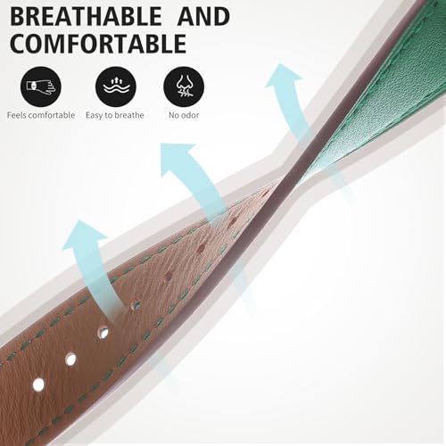 Italy Genuine Leather Watch Bands Men Women Compatible with Samsung Galaxy Watch Band, 20mm 22mm Lugs Watch Straps, Quick Release Wear-resistant Sweat-Resistant Smartwatch Replacement Strap