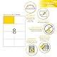 TopStick 8716 Universal Etiketten, 100 Blatt, 105 x 74 mm, 8 pro A4 Bogen, 800 Stück, selbstklebend, bedruckbar, matt, blanko Papier Klebeetiketten Aufkleber, weiß