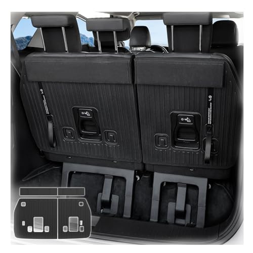 Image of Backrest Mats for 2022-2025 2026 Kia Carnival Fold-in-Floor Use, All Weather TPE 3rd Row Seat Back Covers Trunk Area Accessories