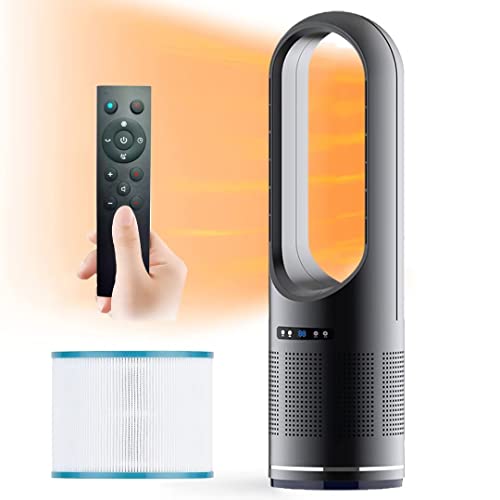 Ventilador de Torre Moderno de Aire Caliente y frío con Filtro, Ventilador de pie Grande para el hogar sin aspas, Calentador de 2000 W, 8 velocidades, Temporizador de 8 Horas, Pant Ventilador de Torre Moderno de Aire Caliente y frío con Filtro, Ventilador de pie Grande para el hogar sin aspas, Calentador de 2000 W, 8 velocidades, Temporizador de 8 Horas, Pant