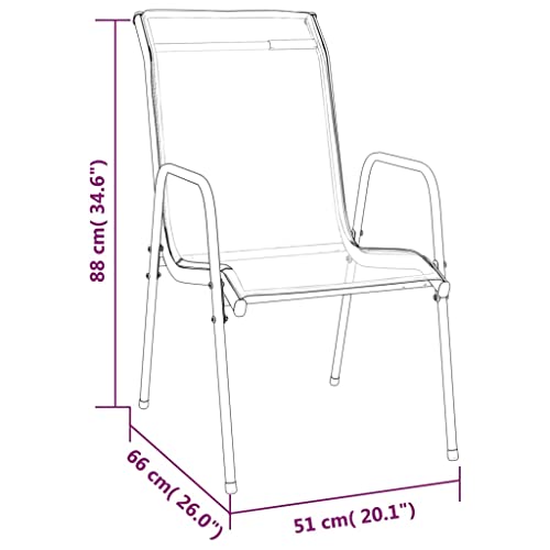 Ensemble à manger d'extérieur vidaXL avec table à manger et chaises noires