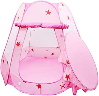 Tech Traders ® Princess Pop Up Playhouse, Play Tent , Play Tent Castle Foldable Popup Balls House for Baby Toddler Girls (Pink,47 * 35 Inch)