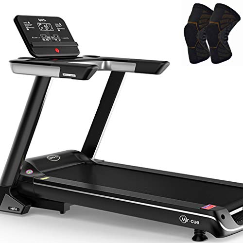 Image of Electric Treadmill for Home Gym 265 Lbs Weight Capacity Folding Portable Running Machine Equipment with Pulley,M Size Knee Pads