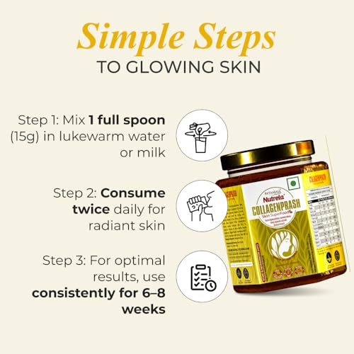 NUTRELA Collagen Prash Supplement For Glowing & Younger Looking Skin -Patanjali Skin Super Food For Men & Women (Pack Of 2, powder, 2 count, 400 grams)