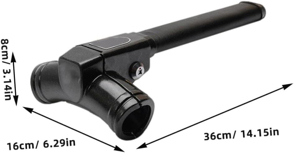 PRETYZOOM T-Shape Anti-Steering Wheel Lock with Black High-Security Cylinder, Prevention Device for Sedan and Van Security, Heavy Duty Automotive