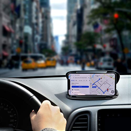 Bosynoy Cell Phone Holder for Car, Durable Silicone Mat Car Phone Mount, Dashboard Cell Phone Holder Compatible with iPhone 11 Pro Max/11/XR/XS Mas/XS/8/7 Samsung Galaxy S10+, GPS Devices - Thumbnail 7
