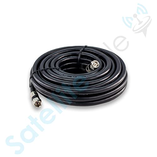 Satellitesale Digital 75Ohm Rg-6/U Coaxial Cable With F-Type Connector Indoor/Outdoor Universal Wire Black Cord 6 Feet #TOP4