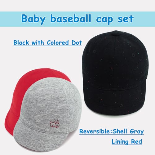 Keepersheep Baby Baseball Cap with Soft Brim - Cotton Knit Sun Hat - Reversible - Infant Sun hat for Indoor and Outdoor Use2