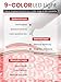Face Massager Portable Charging Dock, Red Light Therapy for Face and Neck, 3 Heat Settings, Vibrating Face Massage, 9-Color & 30-Day Battery | Home Spa Travel Skincare - White
