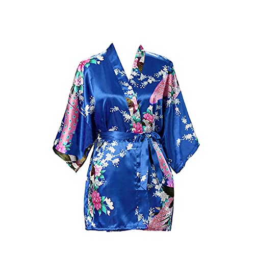 MAFENLY Ensemble de pyjama en satin de soie doux pour la peau, à manches courtes et col en V, pyjama pour toutes les saisons, Bleu, taille unique Cover