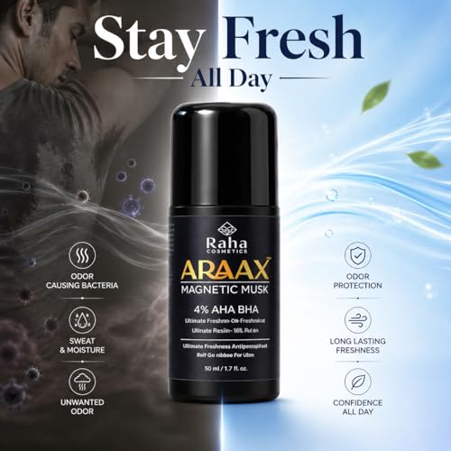 Image of AARONIC-WHITE MUSK - Unisex Roll-On Deodorant - 50ml, Long-Lasting Freshness & Odour Control (Magnetic Musk)