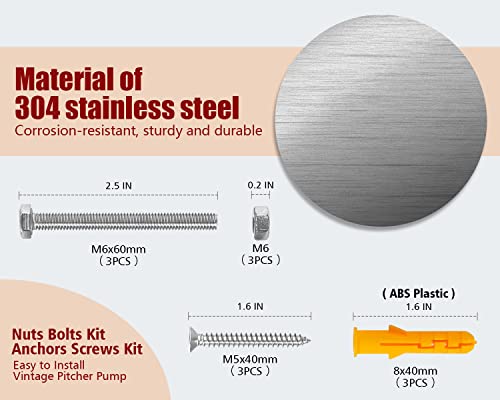 6699 Durable Cast Iron Pitcher Pump Antique Manual Hand Shake Suction Well Pump Water Transfer Pump 25Ft Maximum Lift Easy Installation For Outdoor Garden Pond Backyards Swp 300 #TOP5