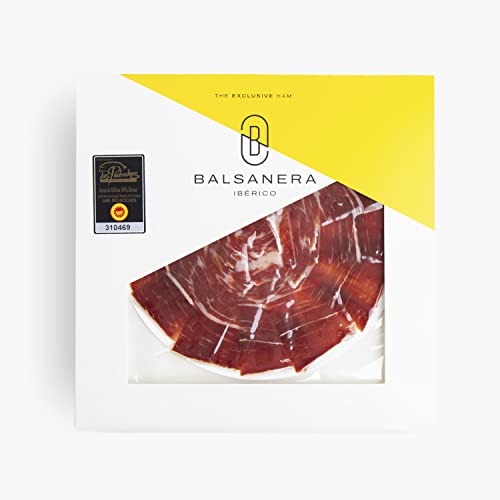 Balsanera Ibérico - Jamón de Bellota 100% Ibérico D.O. Los Pedroches | 1 sobre de 80 gr | Loncheados y Envasados al vacío | Premio 'Encina de Oro' y 'Great Taste Award' | Curación 32-40 Meses