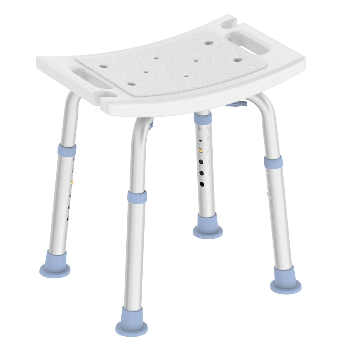 Shower Stool 300lbs Bath Seat Chair for Inside Shower, Tool-Free Assembly Height Adjustable Shower Bench for Seniors, Elderly, Disabled, Handicap and Injured